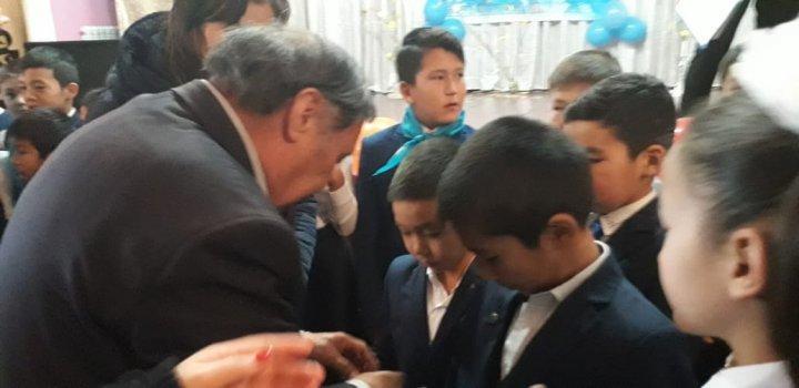 "Жас ұлан ұйымына оқушыларды салтанатты түрде қабылдау 