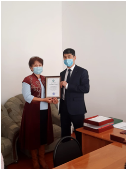 Құрмет грамотасымен марапатталды!
