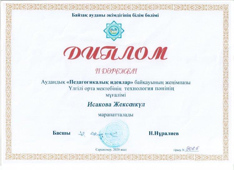 Исакова Жексенкуль Султановна